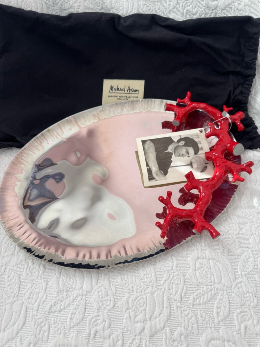 Michael Aram Coral  Reef tray.  New in box.  Retail $195.00.  $100.00